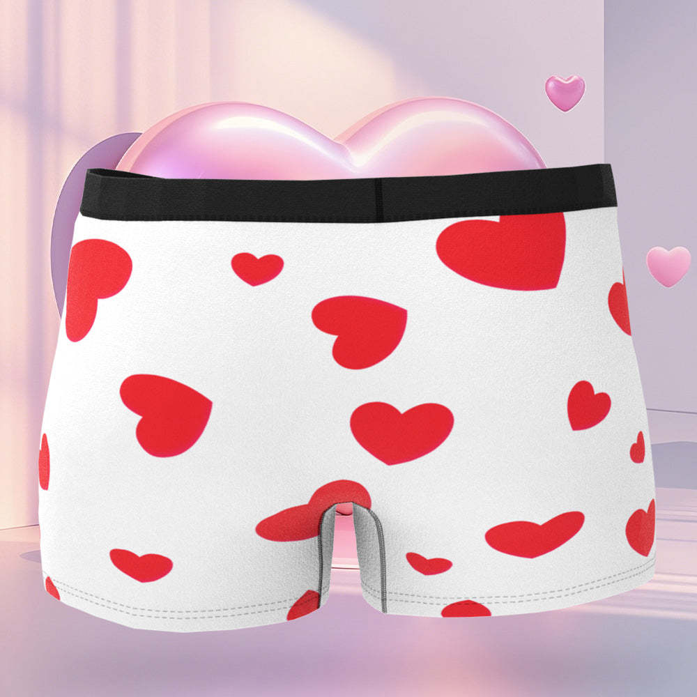 Boxer Personnalisé Pour La Saint-valentin Pour Femme En Forme De Visage, Cadeau De Saint-valentin Pour Petit Ami - MaPhotocaleconFr