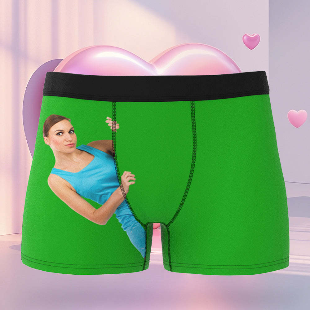 Boxer Personnalisé Pour La Saint-valentin Avec Visage Pour Femmes, Cadeaux De La Saint-valentin Pour Petit Ami - MaPhotocaleconFr