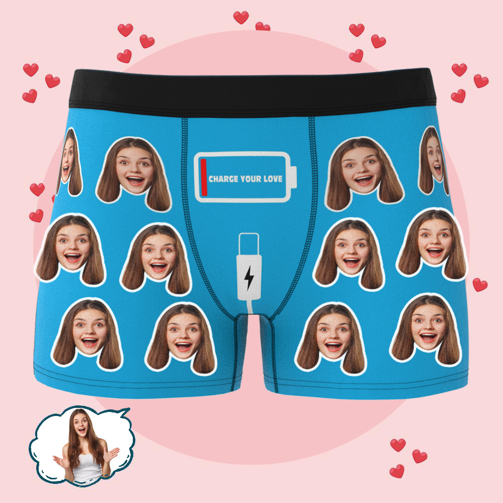 Sous-vêtements Personnalisés Pour Homme, Cadeau Personnalisé Pour Une Occasion Spéciale De Votre Petit Ami - MaPhotocaleconFr