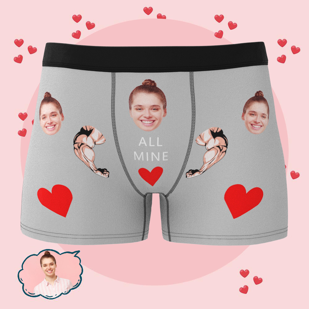Boxer Personnalisé Pour Homme, Sous-vêtements Avec Image Personnalisée, Cadeau Pour Lui, Mari, Petit Ami, Anniversaire - MaPhotocaleconFr