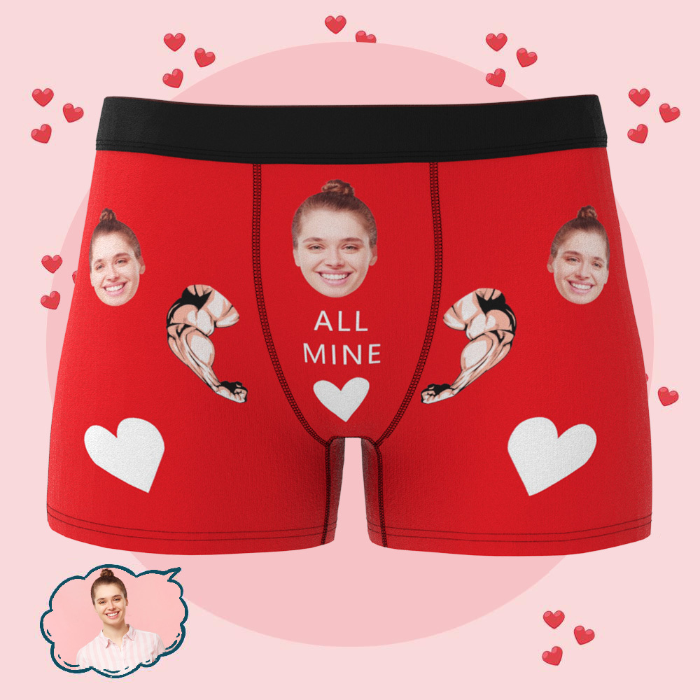 Boxer Personnalisé Pour Homme, Sous-vêtements Avec Image Personnalisée, Cadeau Pour Lui, Mari, Petit Ami, Anniversaire - MaPhotocaleconFr