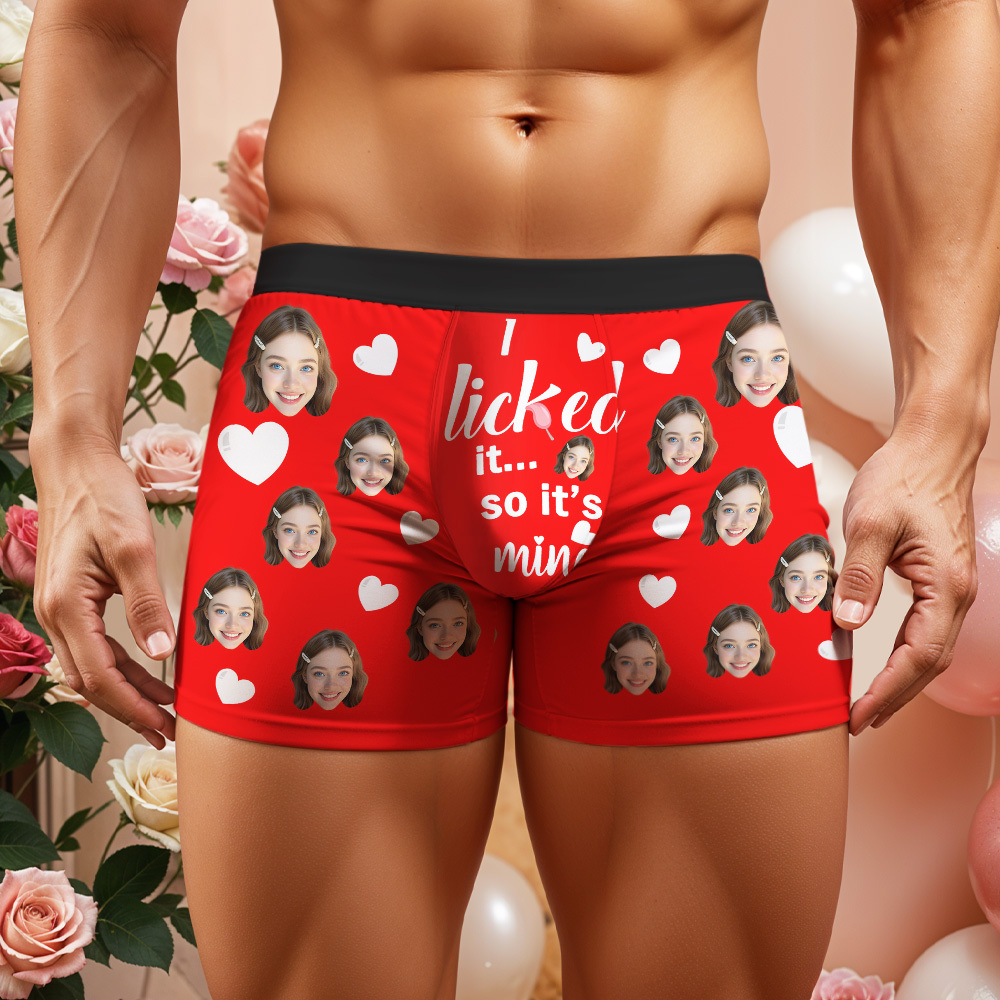 Boxer Personnalisé Avec Photo, Sous-vêtement Personnalisé, Cadeau Idéal Pour La Saint-valentin - MaPhotocaleconFr