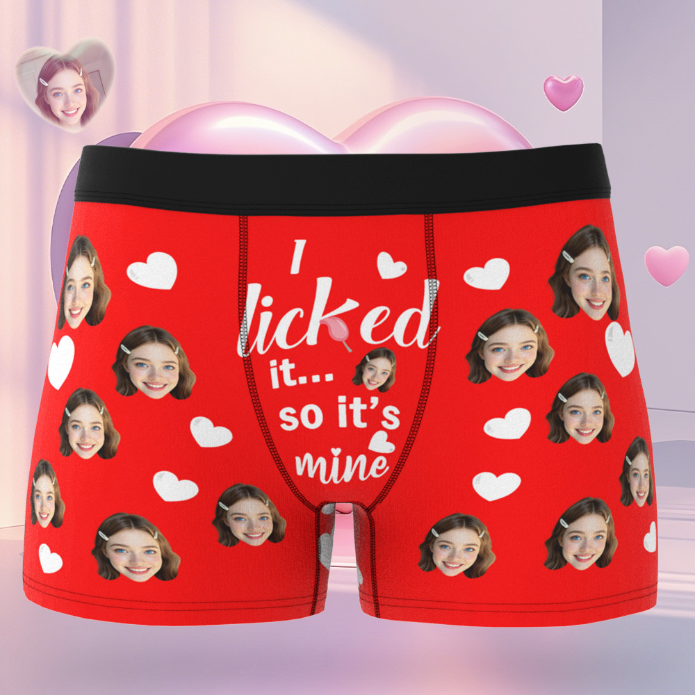 Boxer Personnalisé Avec Photo, Sous-vêtement Personnalisé, Cadeau Idéal Pour La Saint-valentin - MaPhotocaleconFr