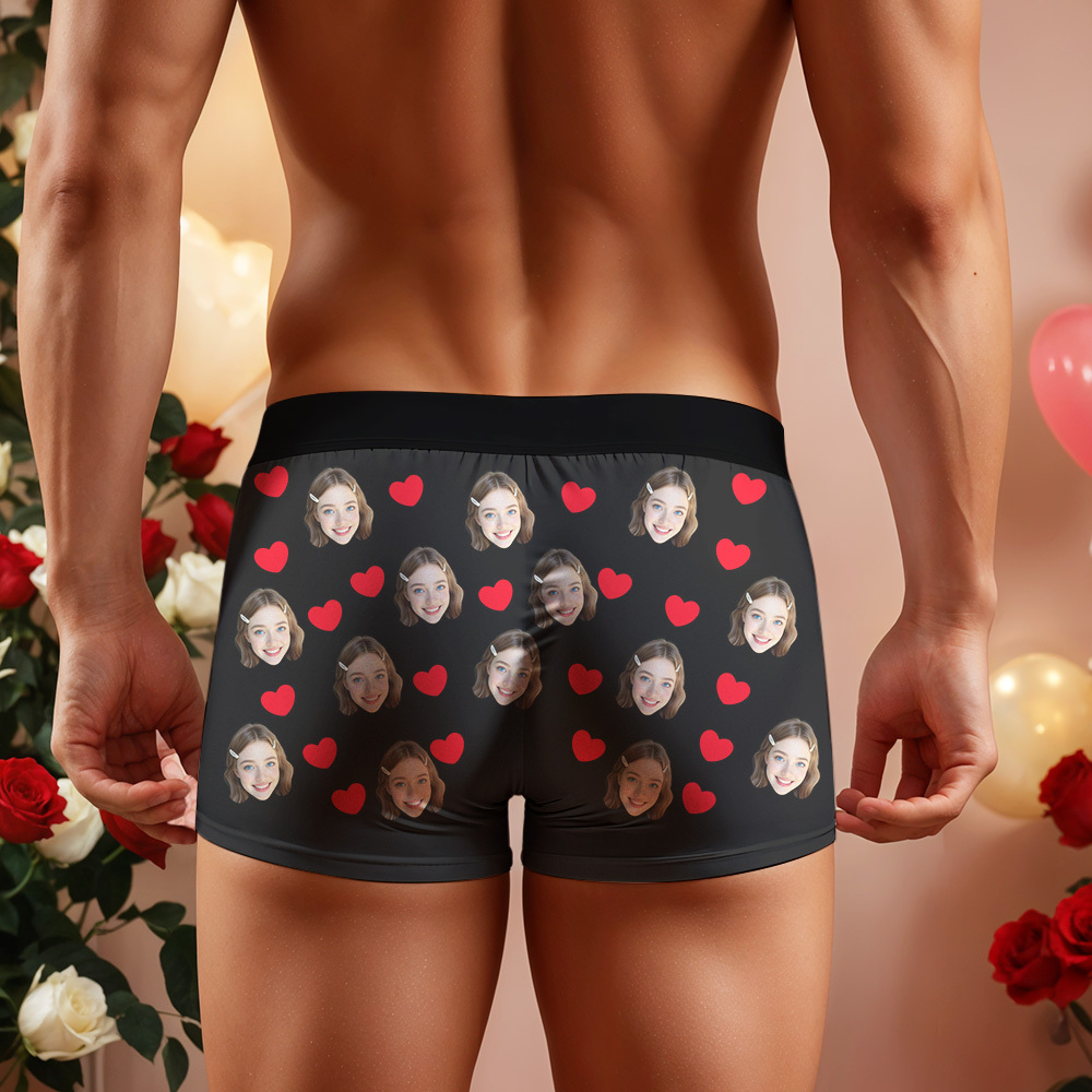 Boxer Personnalisé Avec Visages, « je T'aimerai Toujours », Cadeau De Saint-valentin Pour Mari/petit Ami, Cadeau Pour Lui Anniversaire/noël - MaPhotocaleconFr
