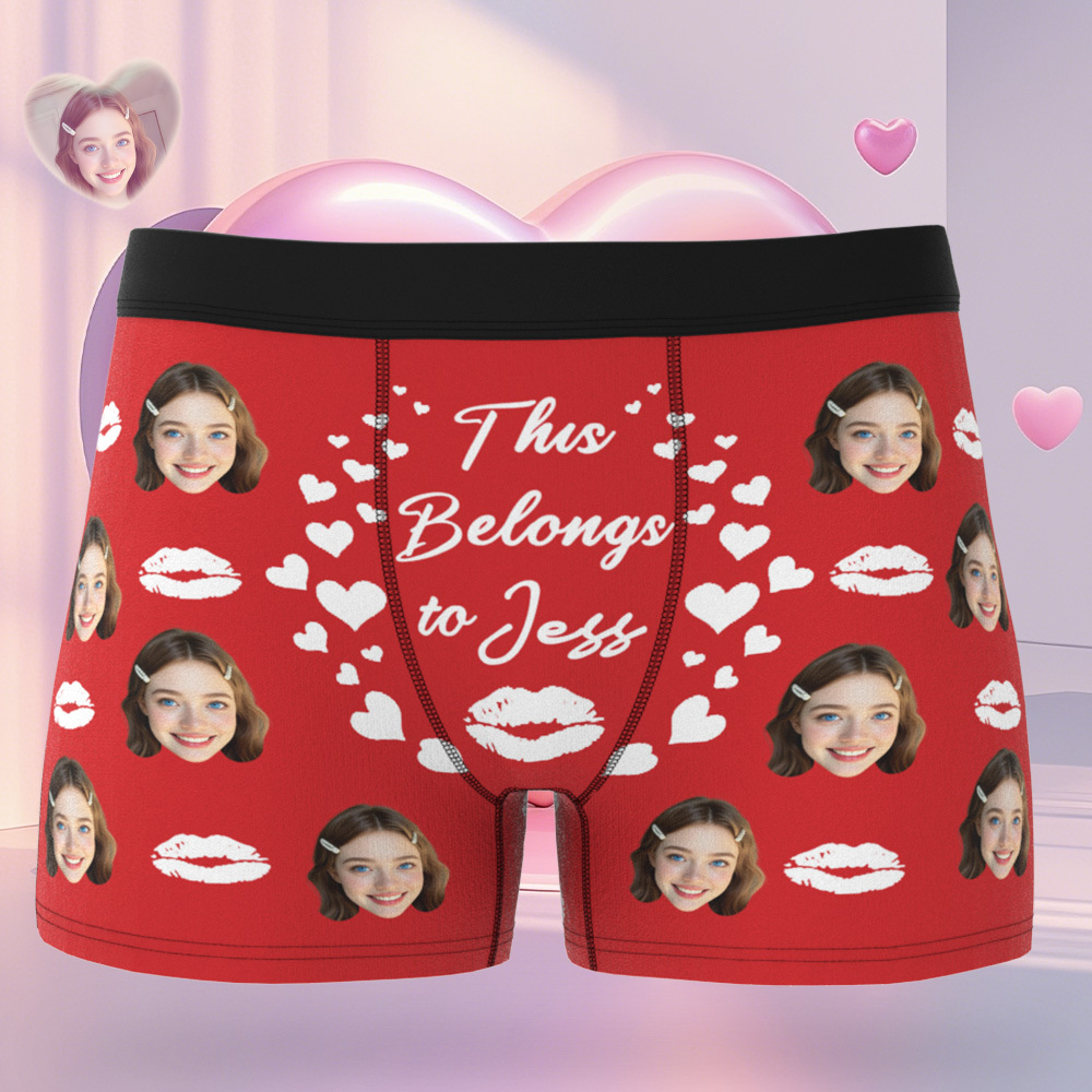 Boxer Personnalisé Avec Visage Pour Mari/petit Ami, Caleçon Personnalisé, Sous-vêtement Avec Visage, Cadeau D'anniversaire Pour Lui - MaPhotocaleconFr