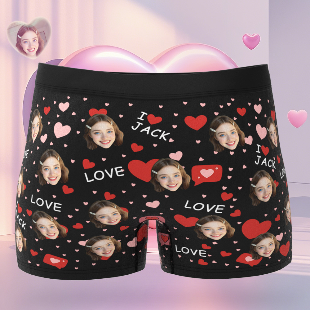 Sous-vêtements Personnalisés Pour Homme, Cadeau D'anniversaire, De Saint-valentin Pour Lui Ou Son Petit Ami - MaPhotocaleconFr