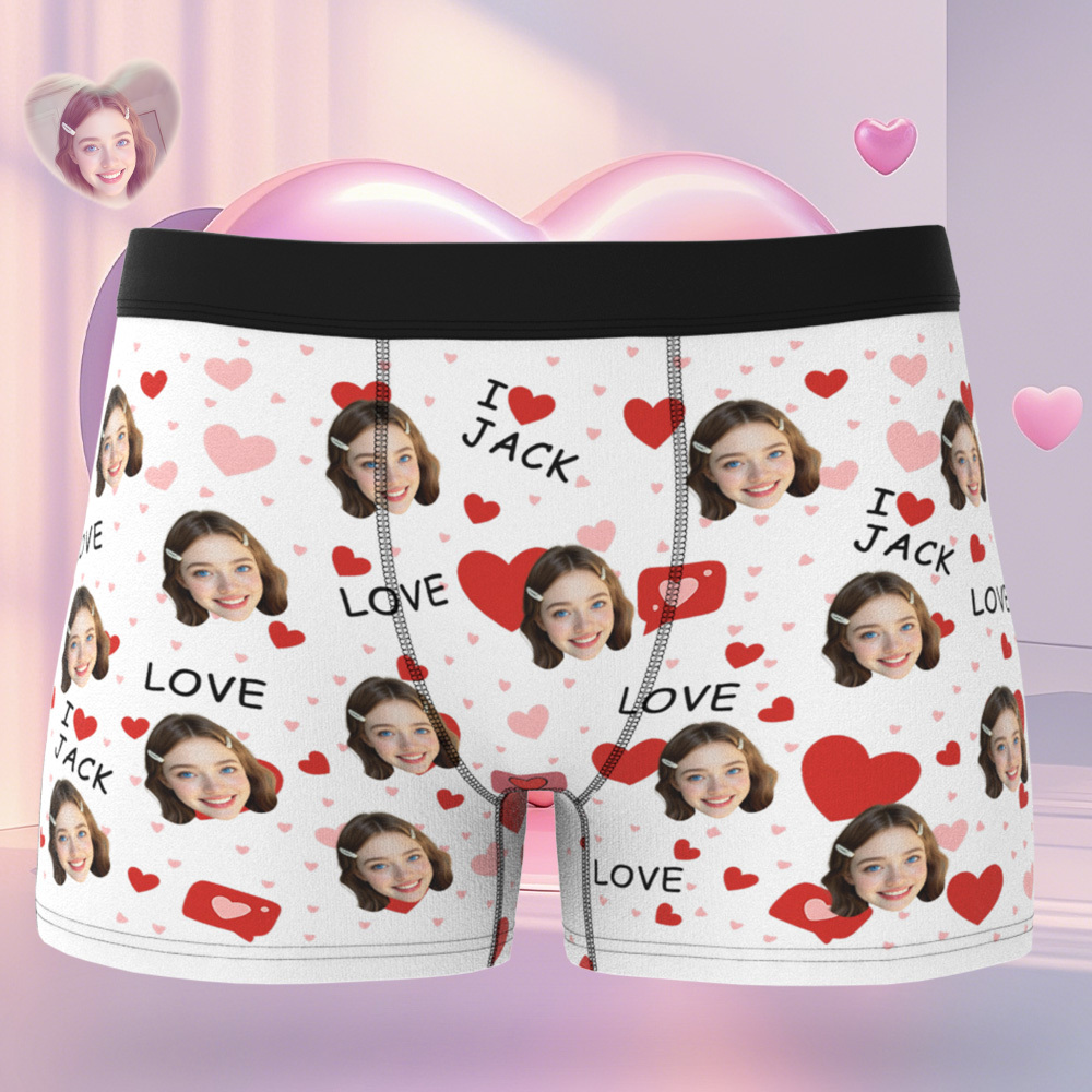 Sous-vêtements Personnalisés Pour Homme, Cadeau D'anniversaire, De Saint-valentin Pour Lui Ou Son Petit Ami - MaPhotocaleconFr