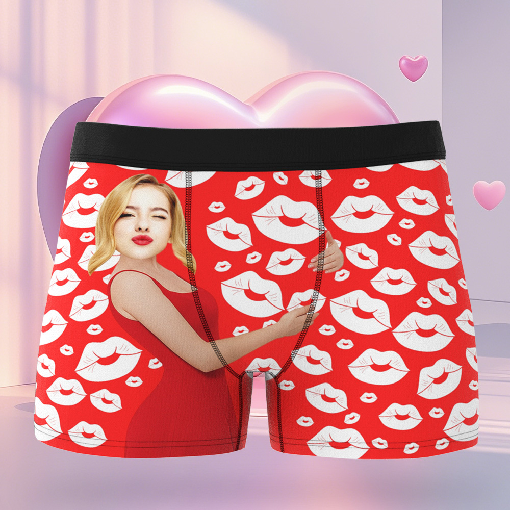 Boxer Personnalisé Avec Visage Pour Mari/petit Ami, Caleçon Personnalisé, Sous-vêtement Avec Visage, Sous-vêtement Avec Photo, Cadeau D'anniversaire Pour Lui - MaPhotocaleconFr