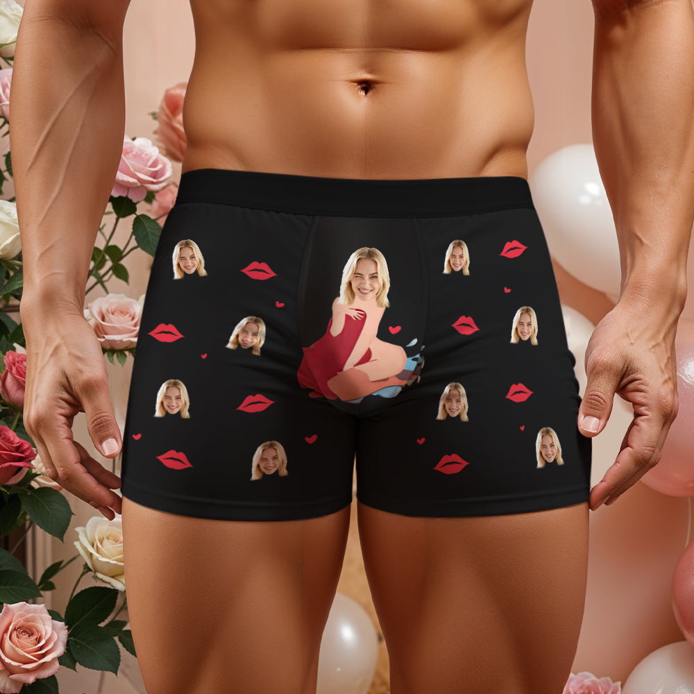 Sous-vêtements Personnalisés Pour Homme, Cadeau D'anniversaire, De Saint-valentin Ou Autre, Idéal Pour Lui Ou Votre Petit Ami. - MaPhotocaleconFr