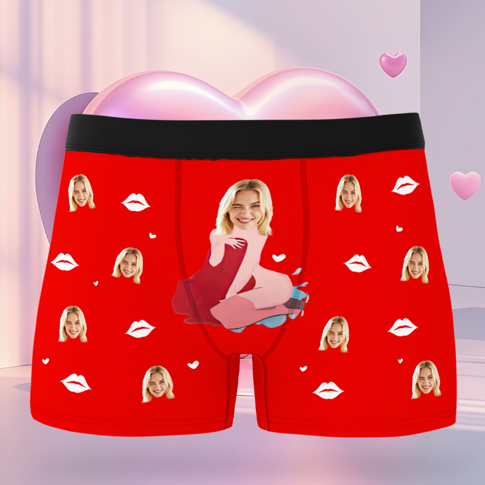 Sous-vêtements Personnalisés Pour Homme, Cadeau D'anniversaire, De Saint-valentin Ou Autre, Idéal Pour Lui Ou Votre Petit Ami. - MaPhotocaleconFr