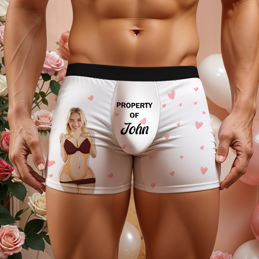 Sous-vêtements Personnalisés Pour Homme, Cadeau Idéal Pour Un Anniversaire, La Saint-valentin Ou Toute Autre Occasion Spéciale. Offrez-le À Votre Petit Ami Ou À Votre Amoureux(se) ! - MaPhotocaleconFr