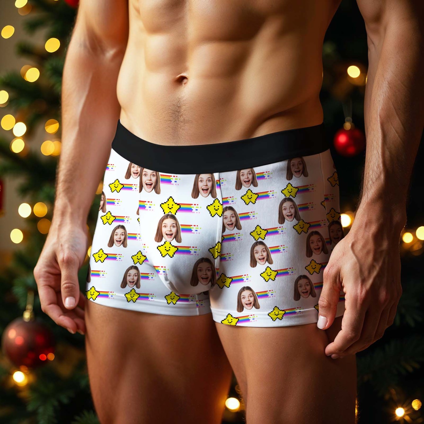 Boxer Photo Personnalisé, Sous-vêtements Photo Personnalisés, Cadeau Pour Amoureux - MaPhotocaleconFr