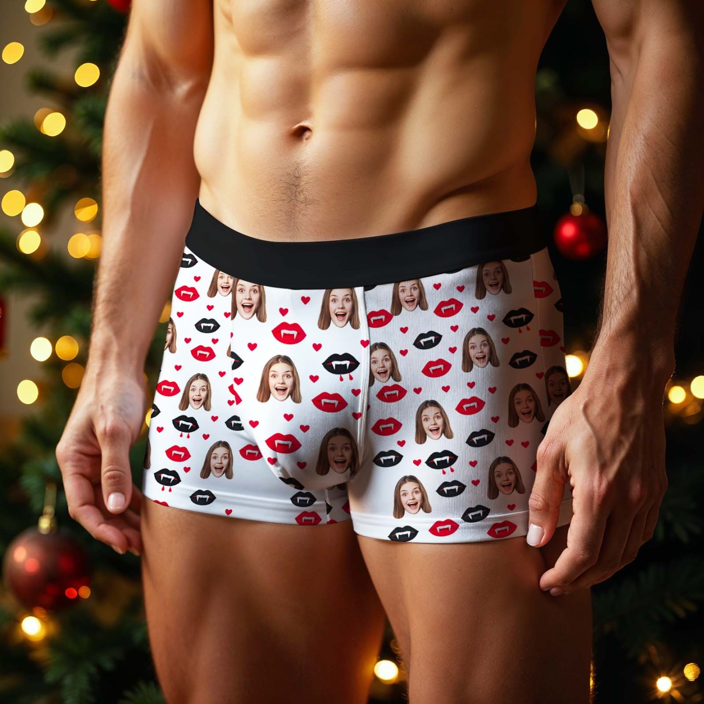 Sous-vêtements Personnalisés De Vampire, Boxers Personnalisés De Vampire, Cadeau De Sous-vêtements Avec Photo Pour Petit Ami - MaPhotocaleconFr