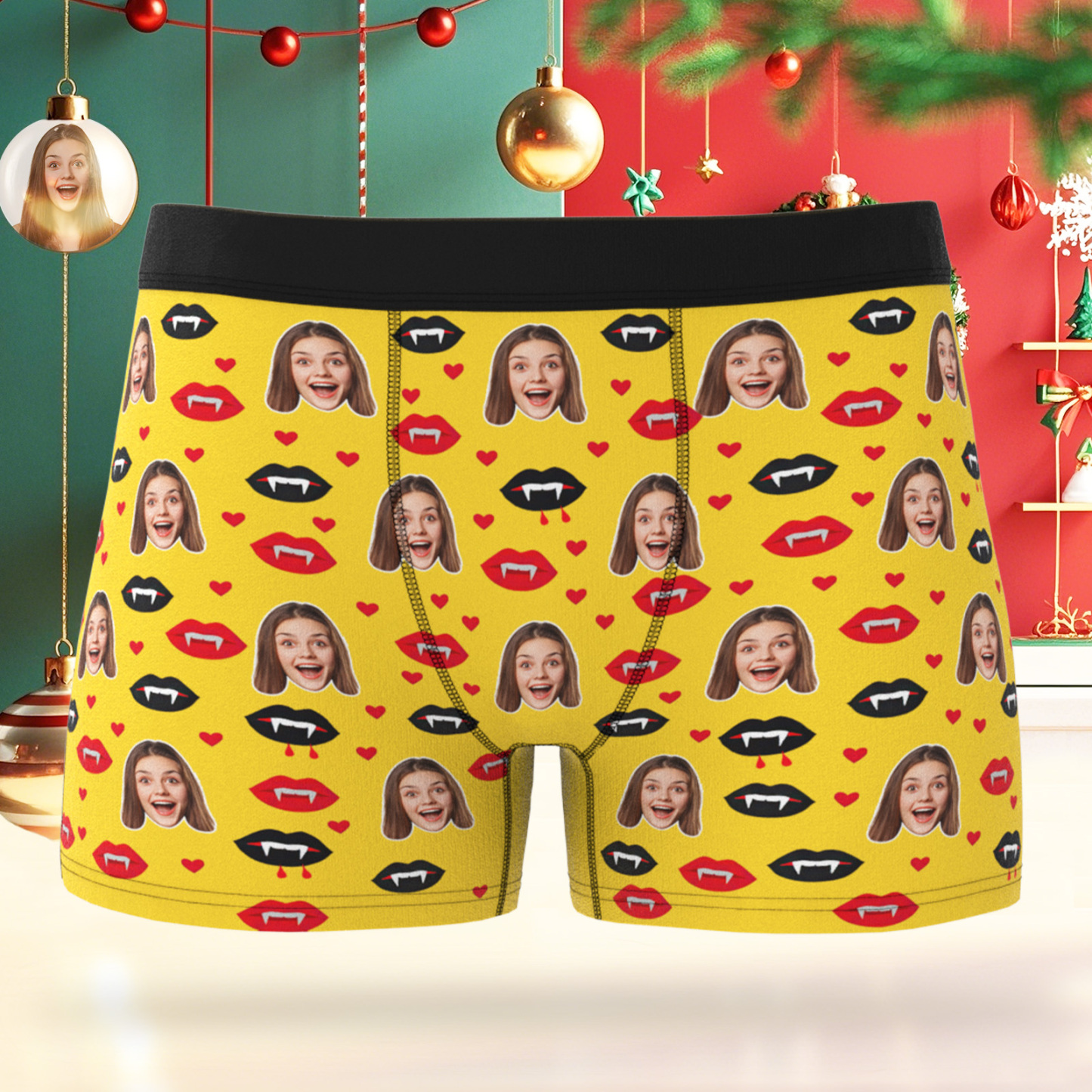 Sous-vêtements Personnalisés De Vampire, Boxers Personnalisés De Vampire, Cadeau De Sous-vêtements Avec Photo Pour Petit Ami - MaPhotocaleconFr