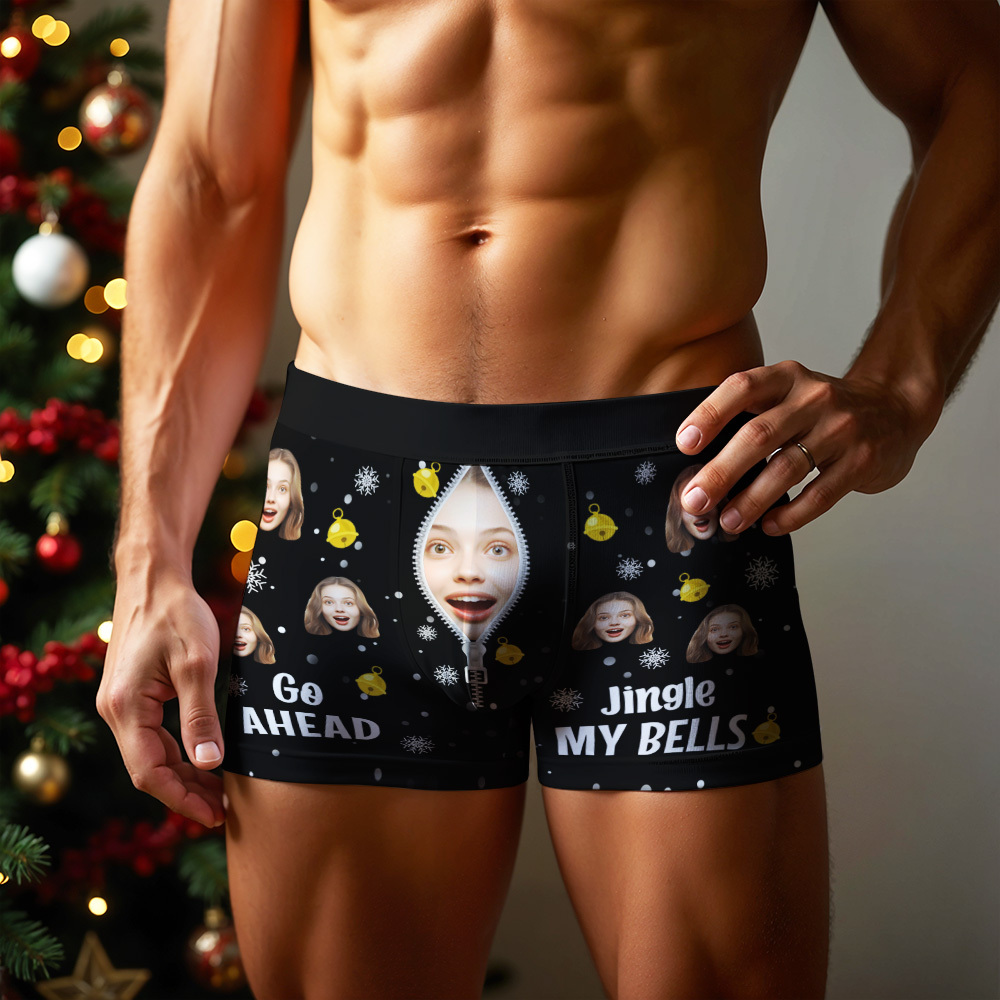 Sous-vêtements Personnalisés Avec Photo, Boxers Homme Avec Visage Personnalisé Amusant, Cadeau Idéal Pour Noël Ou La Saint-valentin - MaPhotocaleconFr