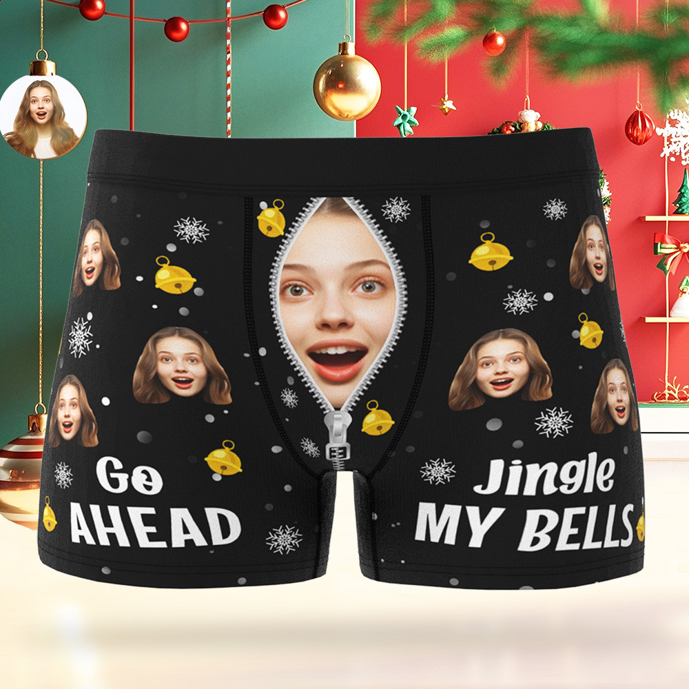 Sous-vêtements Personnalisés Avec Photo, Boxers Homme Avec Visage Personnalisé Amusant, Cadeau Idéal Pour Noël Ou La Saint-valentin - MaPhotocaleconFr