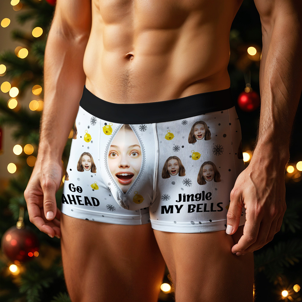 Sous-vêtements Personnalisés Avec Photo, Boxers Homme Avec Visage Personnalisé Amusant, Cadeau Idéal Pour Noël Ou La Saint-valentin - MaPhotocaleconFr