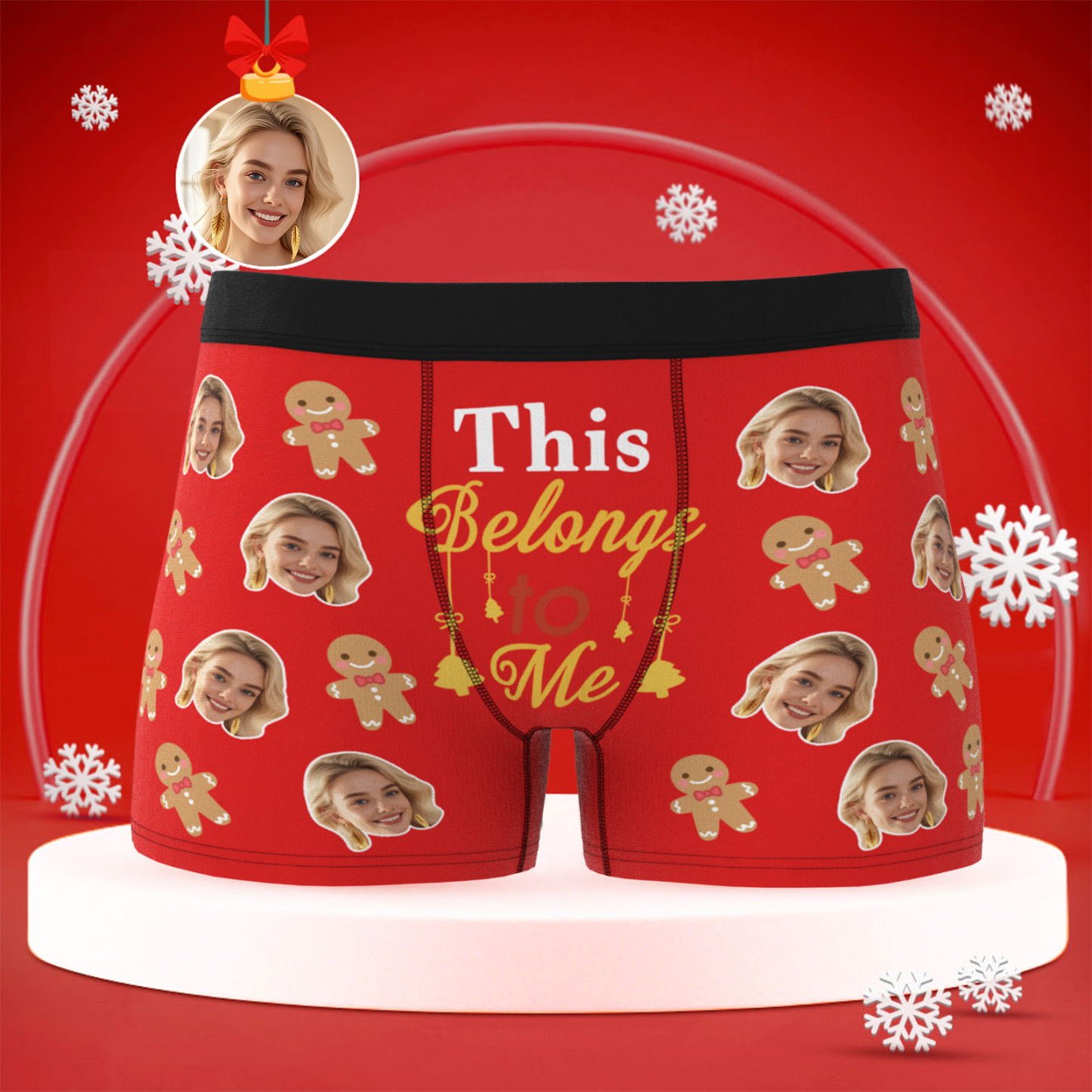 Sous-vêtements Personnalisés Avec Photo, Boxers Homme Avec Visage Personnalisé Amusant, Cadeau Idéal Pour Noël Ou La Saint-valentin - MaPhotocaleconFr