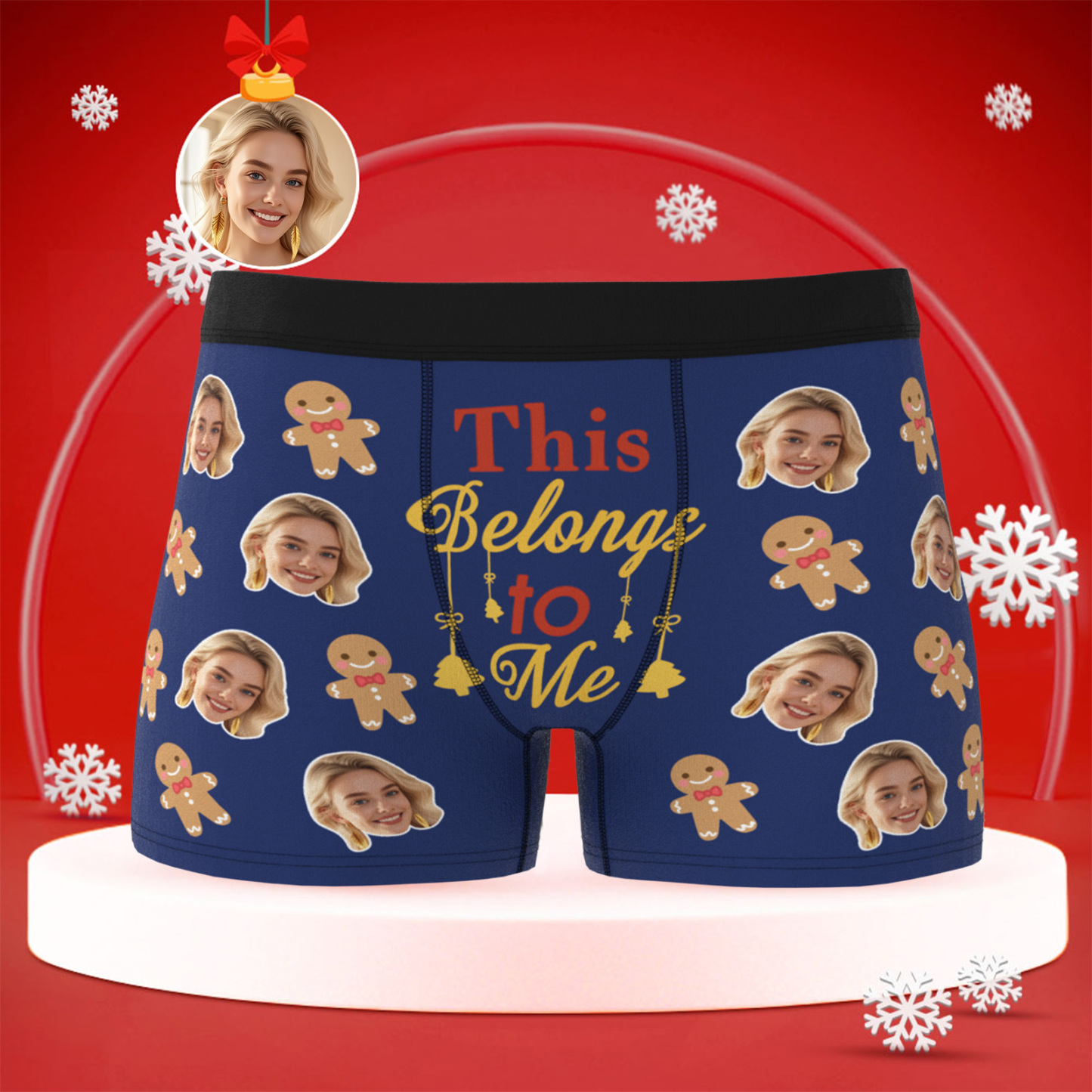 Sous-vêtements Personnalisés Avec Photo, Boxers Homme Avec Visage Personnalisé Amusant, Cadeau Idéal Pour Noël Ou La Saint-valentin - MaPhotocaleconFr