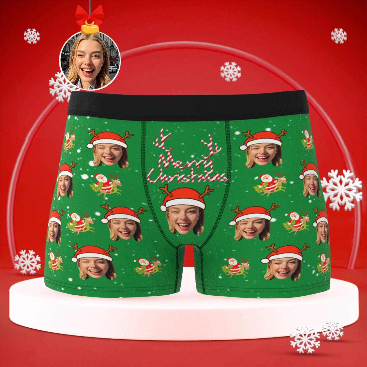 Sous-vêtements Personnalisés Avec Photo, Boxers Homme Avec Visage Personnalisé Amusant, Cadeau Idéal Pour Lui À Noël Ou Pour La Saint-valentin. - MaPhotocaleconFr