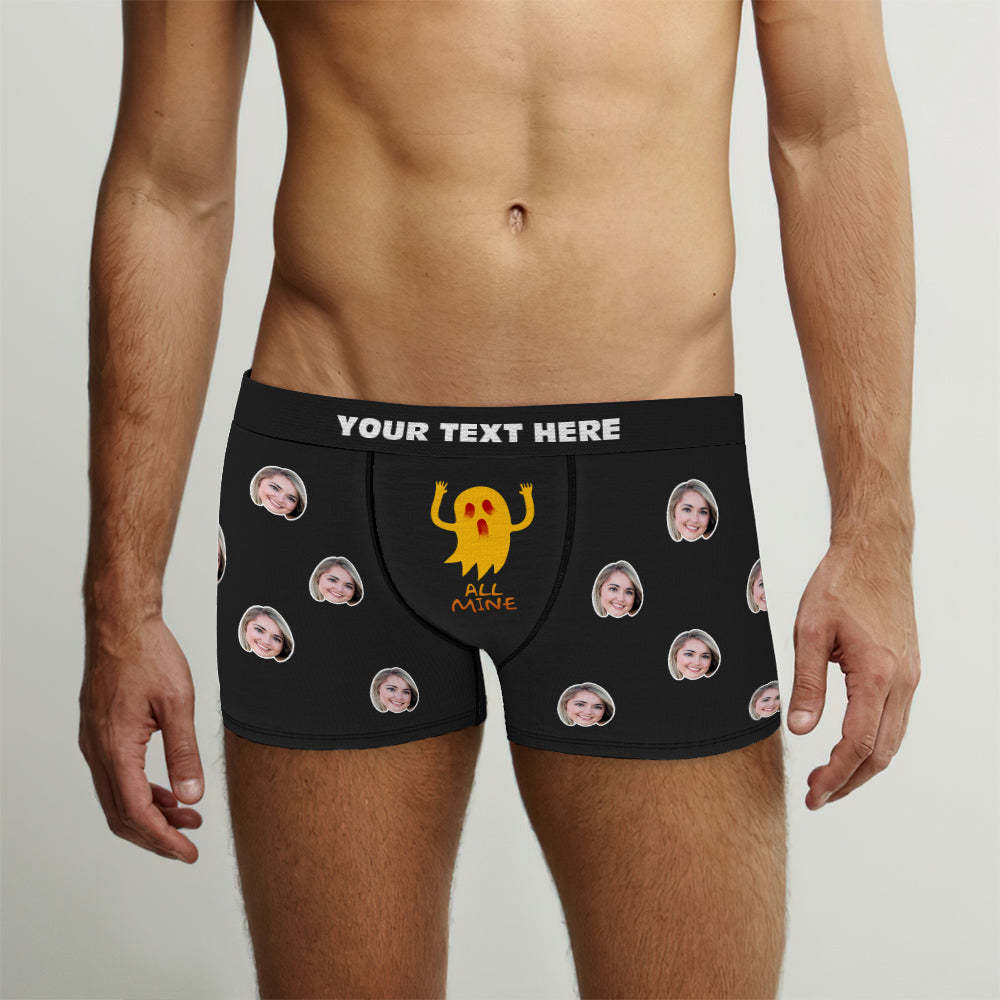 Personnaliser les shorts de boxe pour hommes face boxer cadeau d'Halloween - tout pour moi