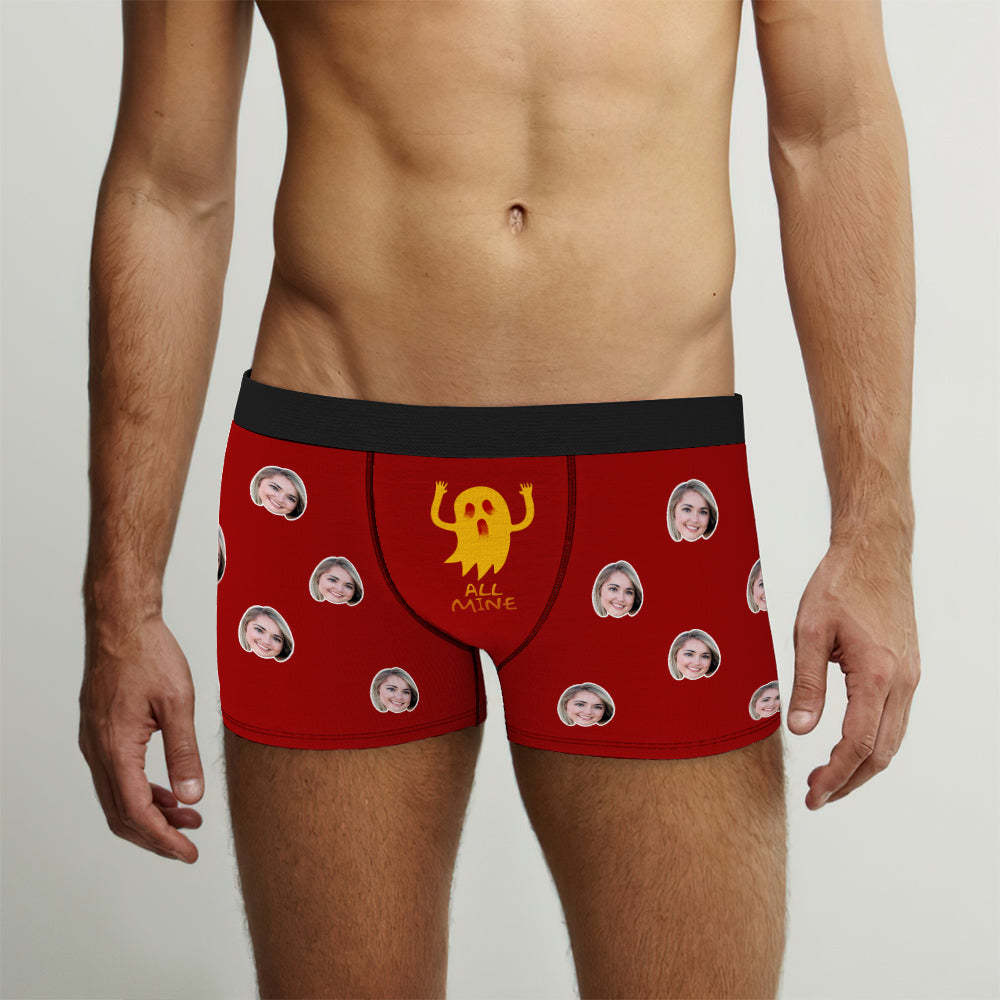 Personnaliser les shorts de boxe pour hommes face boxer cadeau d'Halloween - tout pour moi
