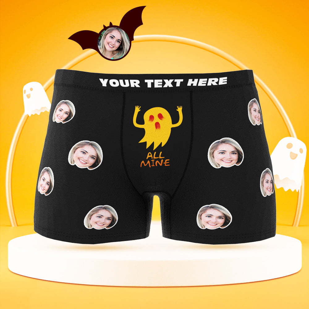 Personnaliser les shorts de boxe pour hommes face boxer cadeau d'Halloween - tout pour moi