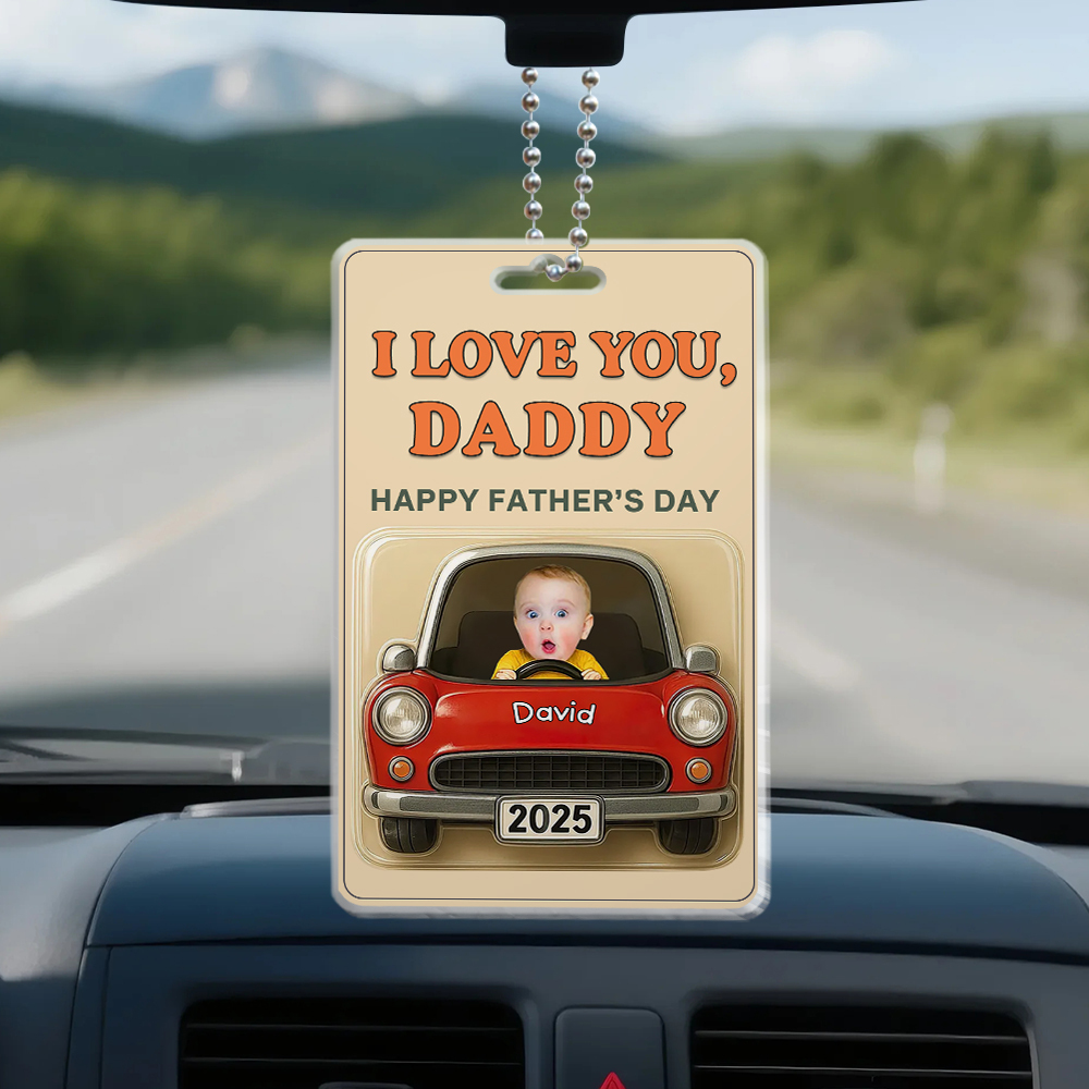 Cadeau Personnalisé Pour La Fête Des Pères, Cintre De Voiture En Acrylique, Figurine De Voiture, Visage De Bébé, Cadeau Pour Nouveau Papa, Cadeau Pour Grand-père, Meilleur Papa