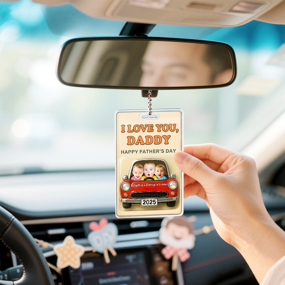 Cadeau Personnalisé Pour La Fête Des Pères, Cintre De Voiture En Acrylique, Figurine De Voiture, Visage De Bébé, Cadeau Pour Nouveau Papa, Cadeau Pour Grand-père, Meilleur Papa