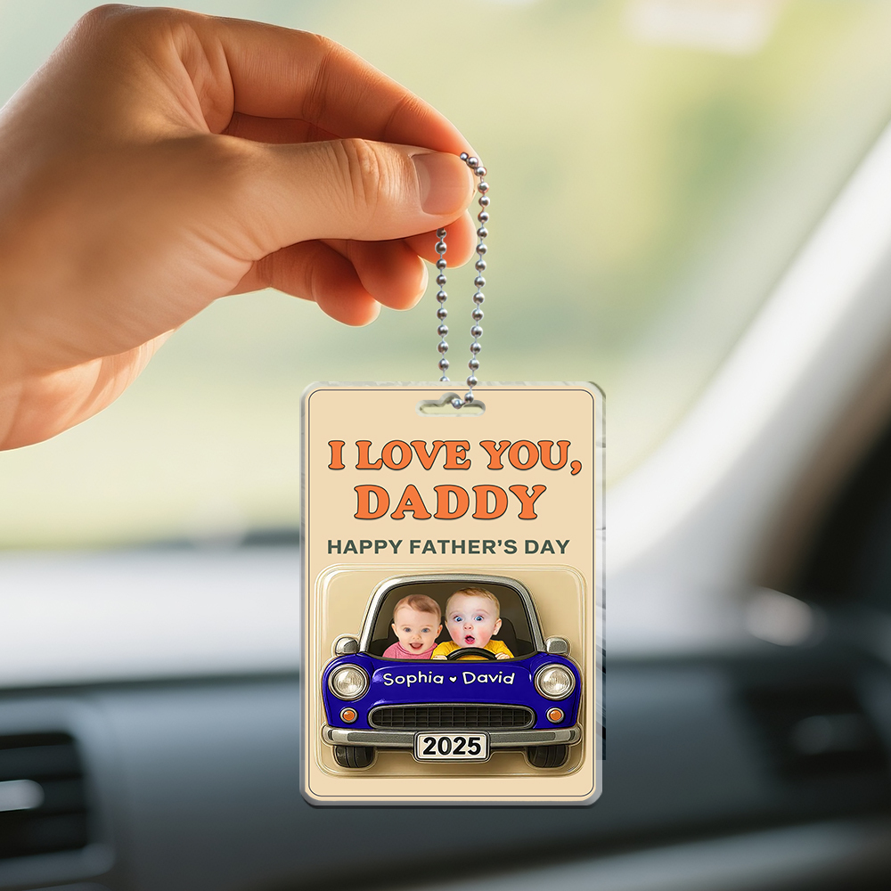 Cadeau Personnalisé Pour La Fête Des Pères, Cintre De Voiture En Acrylique, Figurine De Voiture, Visage De Bébé, Cadeau Pour Nouveau Papa, Cadeau Pour Grand-père, Meilleur Papa