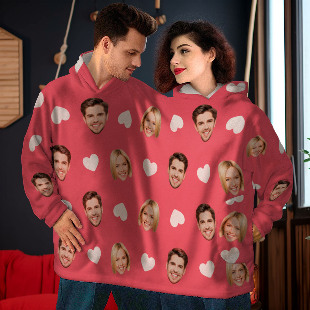 Combinaison Pyjama Avec Photo De Couple Personnalisée, Couverture Chaude Et Intime, Vêtements De Détente Une Pièce, Cadeau Amusant Pour La Saint-valentin