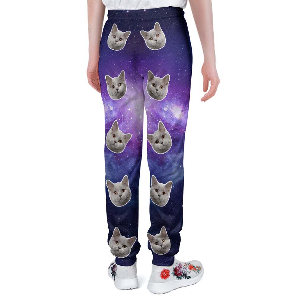 Pantalons De Survêtement Personnalisés Avec Visage De Chat Joggers Unisexe Style De L'Univers