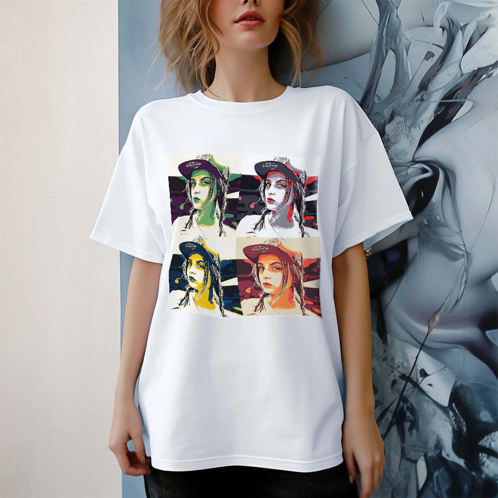 Photo Personnalisée 1990 T-shirt Vintage T-shirt Personnalisé - MaPhotocaleconFr