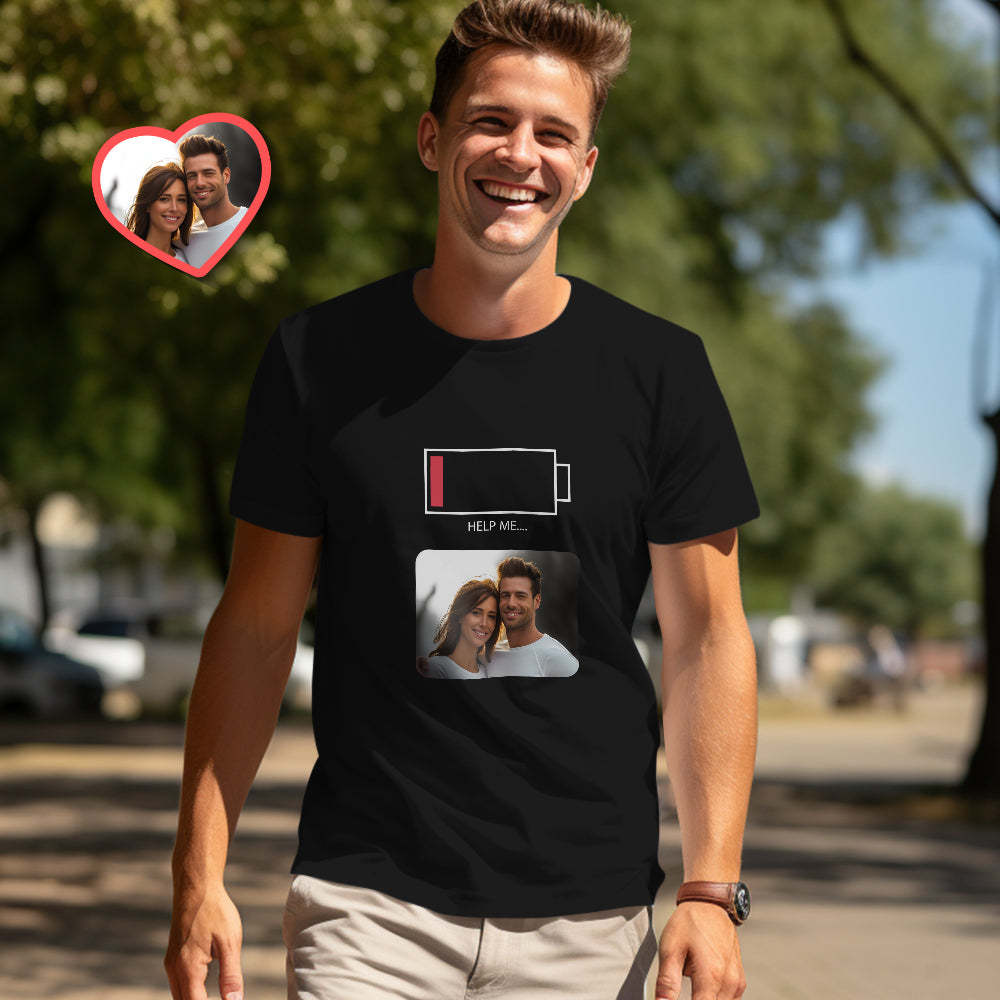 T-shirts Assortis De Couple Personnalisés Aidez-moi Chemises De Couple Assorties Personnalisées Cadeau De La Saint-valentin - MaPhotocaleconFr