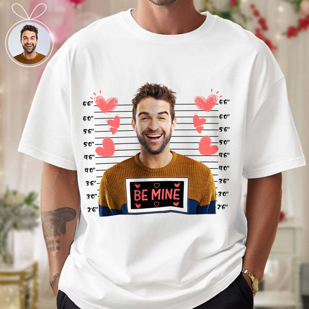 T-shirts Photo Personnalisés T-shirt Photo Buste Personnalisé Cadeaux De Saint Valentin Pour Les Couples - MaPhotocaleconFr