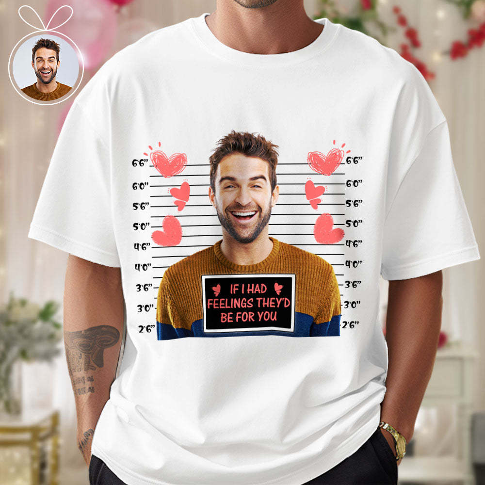 T-shirts Photo Personnalisés T-shirt Photo Buste Personnalisé Cadeaux De Saint Valentin Pour Les Couples - MaPhotocaleconFr