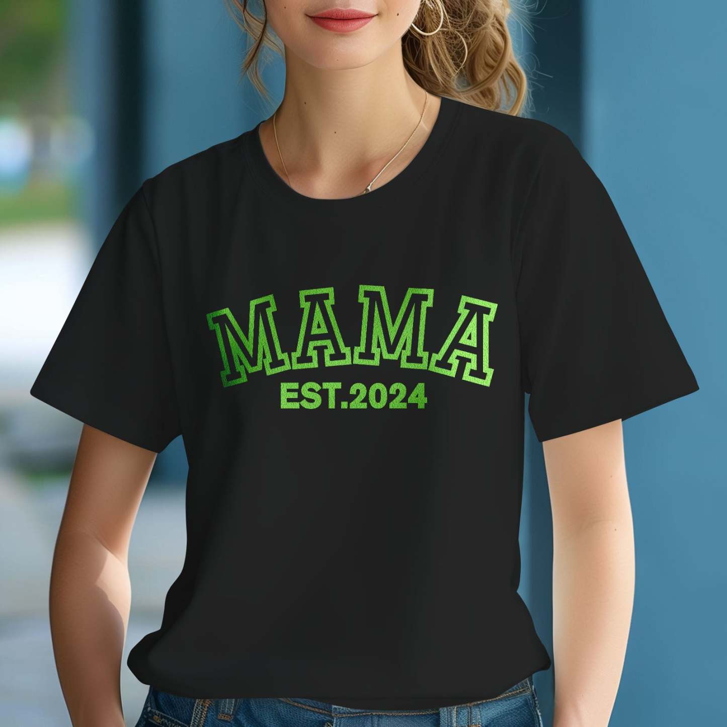 T-shirt Maman Personnalisé T-shirt Phosphorescent Cadeau Fête Des Mères - MaPhotocaleconFr