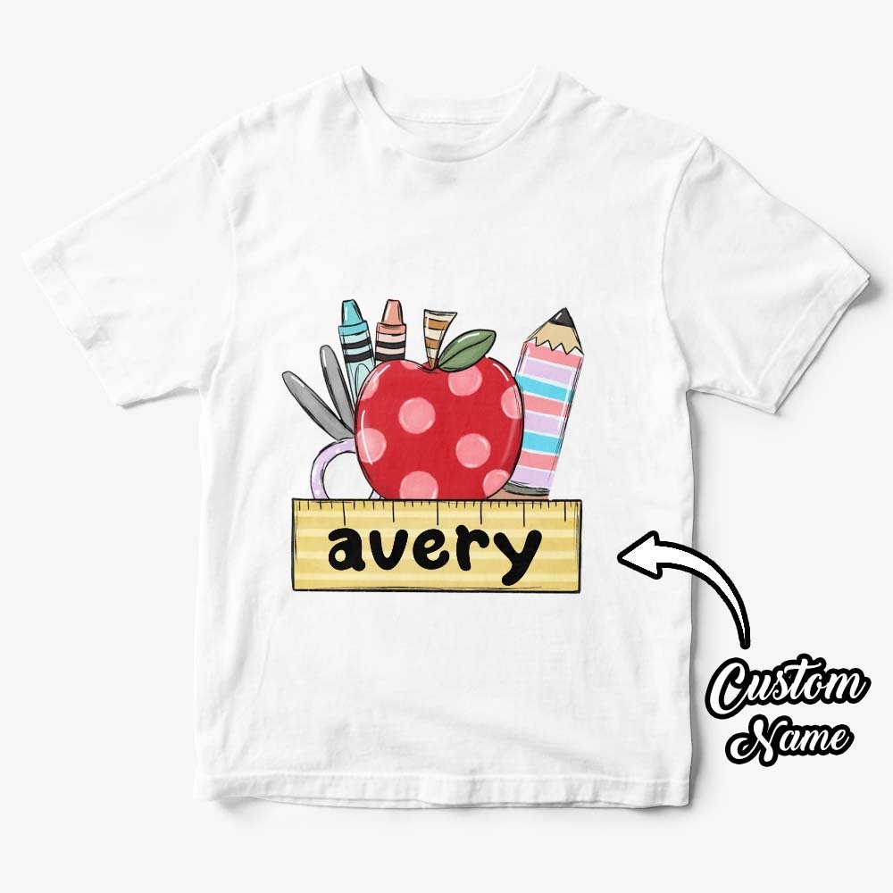 T-shirt Personnalisé De Rentrée Scolaire, Cadeau De Chemise Du Premier Jour D'école Pour Les Enfants - MaPhotocaleconFr