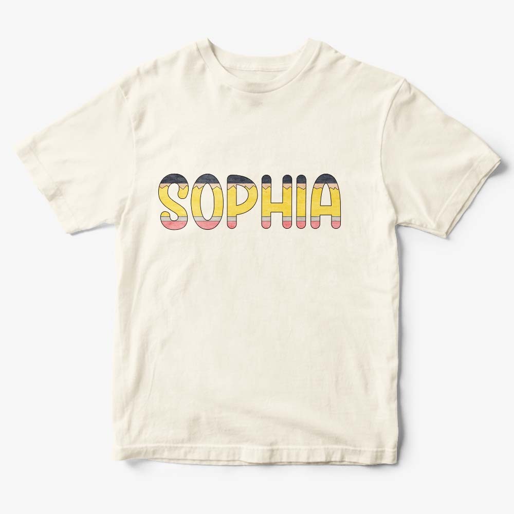 T-shirt Personnalisé Avec Nom De Crayon De Rentrée Scolaire, Cadeau De Chemise Du Premier Jour D'école Pour Les Enfants - MaPhotocaleconFr