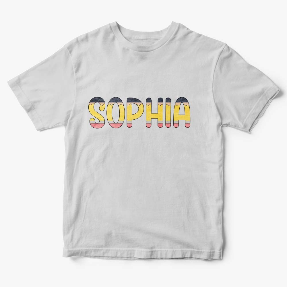 T-shirt Personnalisé Avec Nom De Crayon De Rentrée Scolaire, Cadeau De Chemise Du Premier Jour D'école Pour Les Enfants - MaPhotocaleconFr