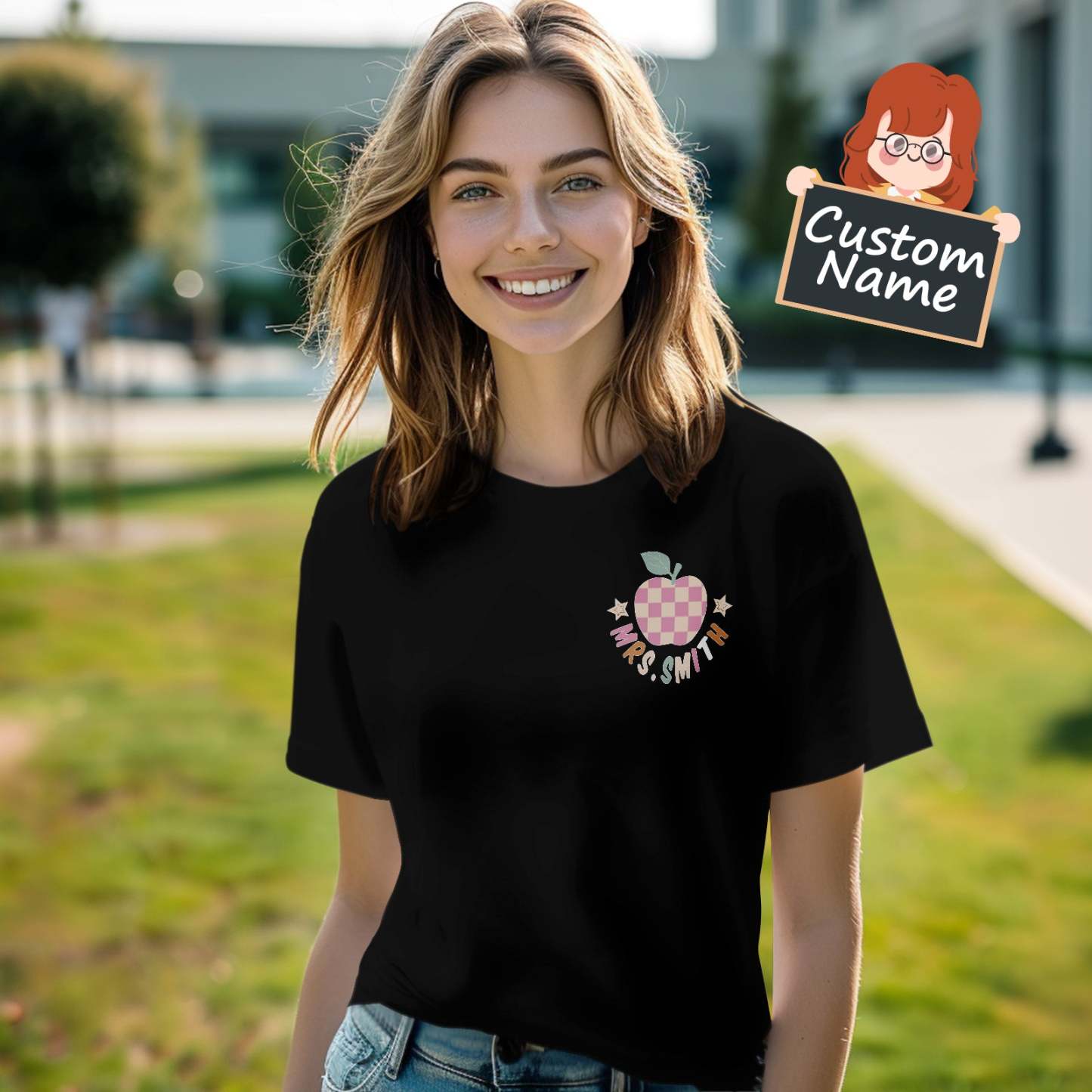 T-shirt Personnalisé In My Teacher Era, Chemise Avec Nom Personnalisé Pour Enseignant, Cadeaux De Rentrée Scolaire - MaPhotocaleconFr