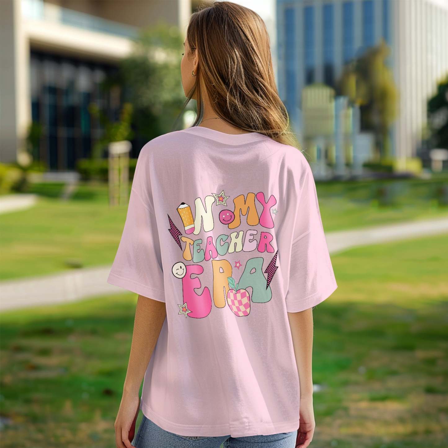 T-shirt Personnalisé In My Teacher Era, Chemise Avec Nom Personnalisé Pour Enseignant, Cadeaux De Rentrée Scolaire - MaPhotocaleconFr