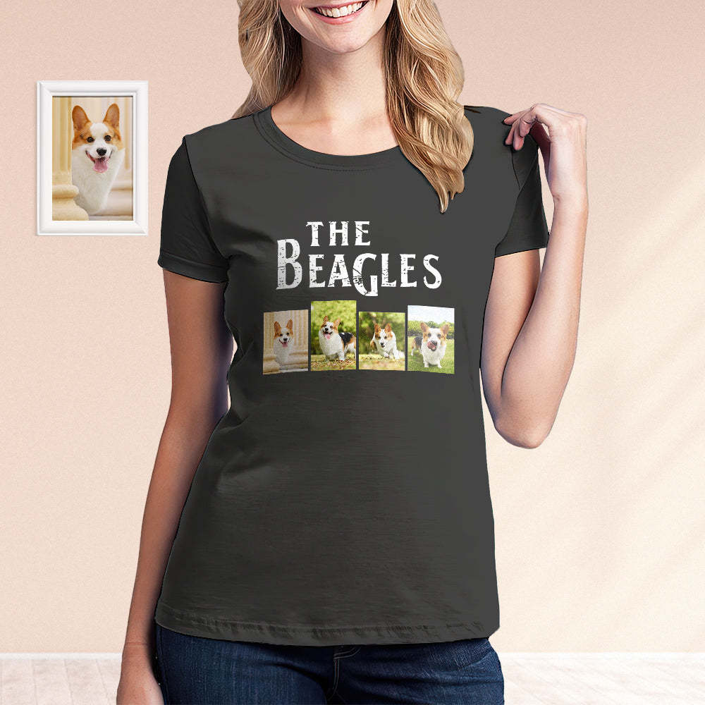 4 Photos Personnalisées La Chemise Beagles Chemise Personnalisée Pour Les Amoureux Des Animaux De Compagnie - MaPhotocaleconFr