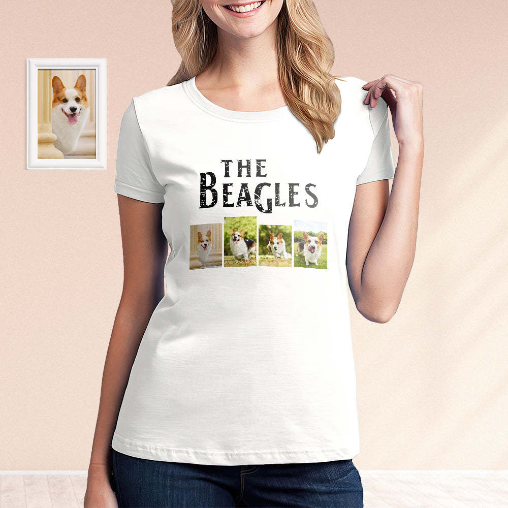 4 Photos Personnalisées La Chemise Beagles Chemise Personnalisée Pour Les Amoureux Des Animaux De Compagnie - MaPhotocaleconFr
