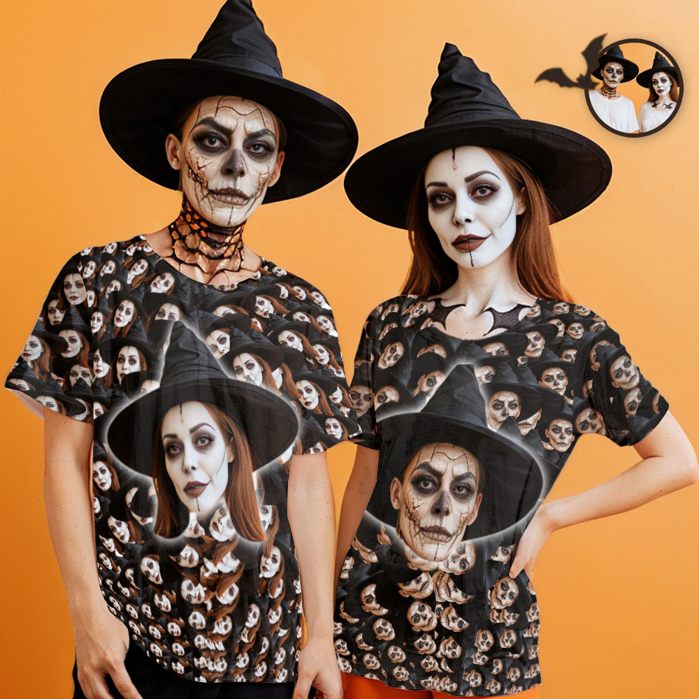 T-shirt Mash De Visages Imprimés Sur Toute La Surface T-shirt Personnalisé - MaPhotocaleconFr