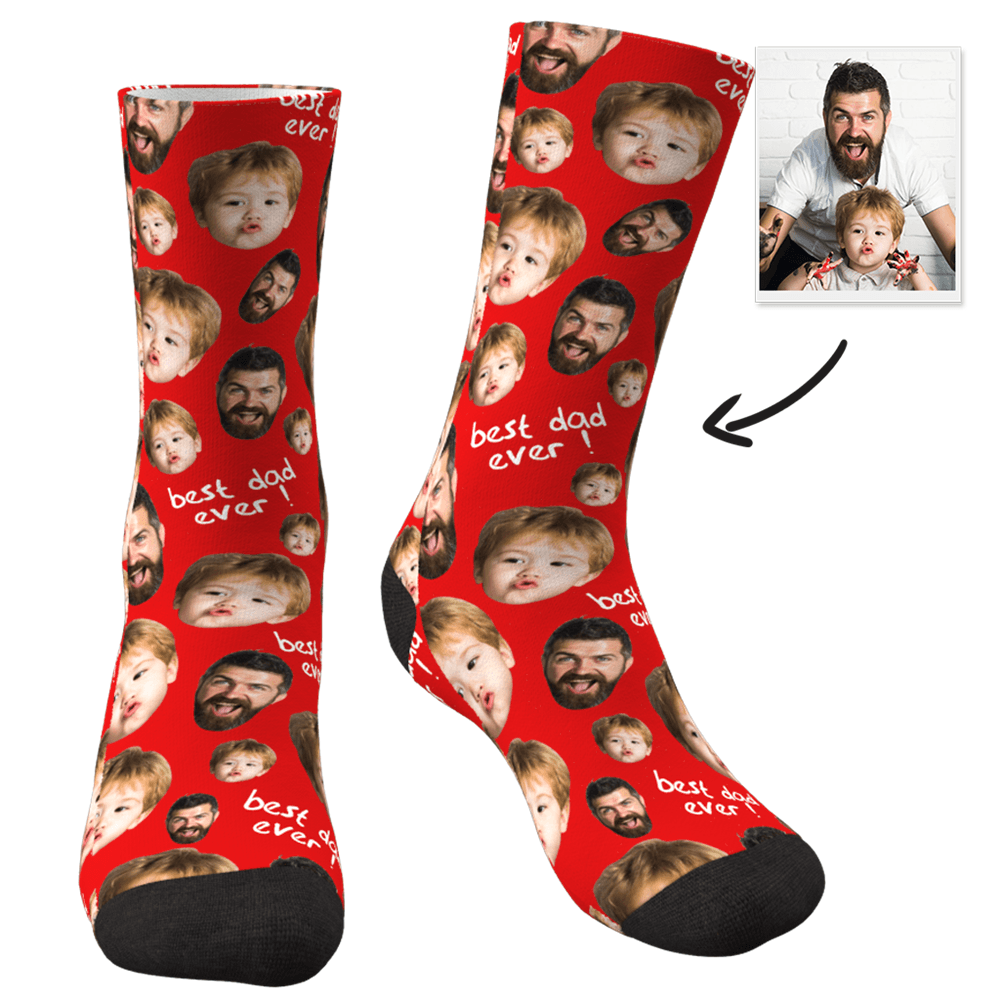 Chaussettes Personnalisées Pour Le Meilleur Papa Aperçu 3d - MaPhotocaleconFr