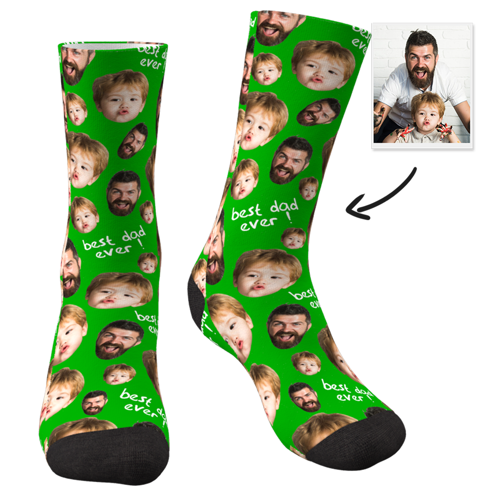 Chaussettes Personnalisées Pour Le Meilleur Papa Aperçu 3d - MaPhotocaleconFr