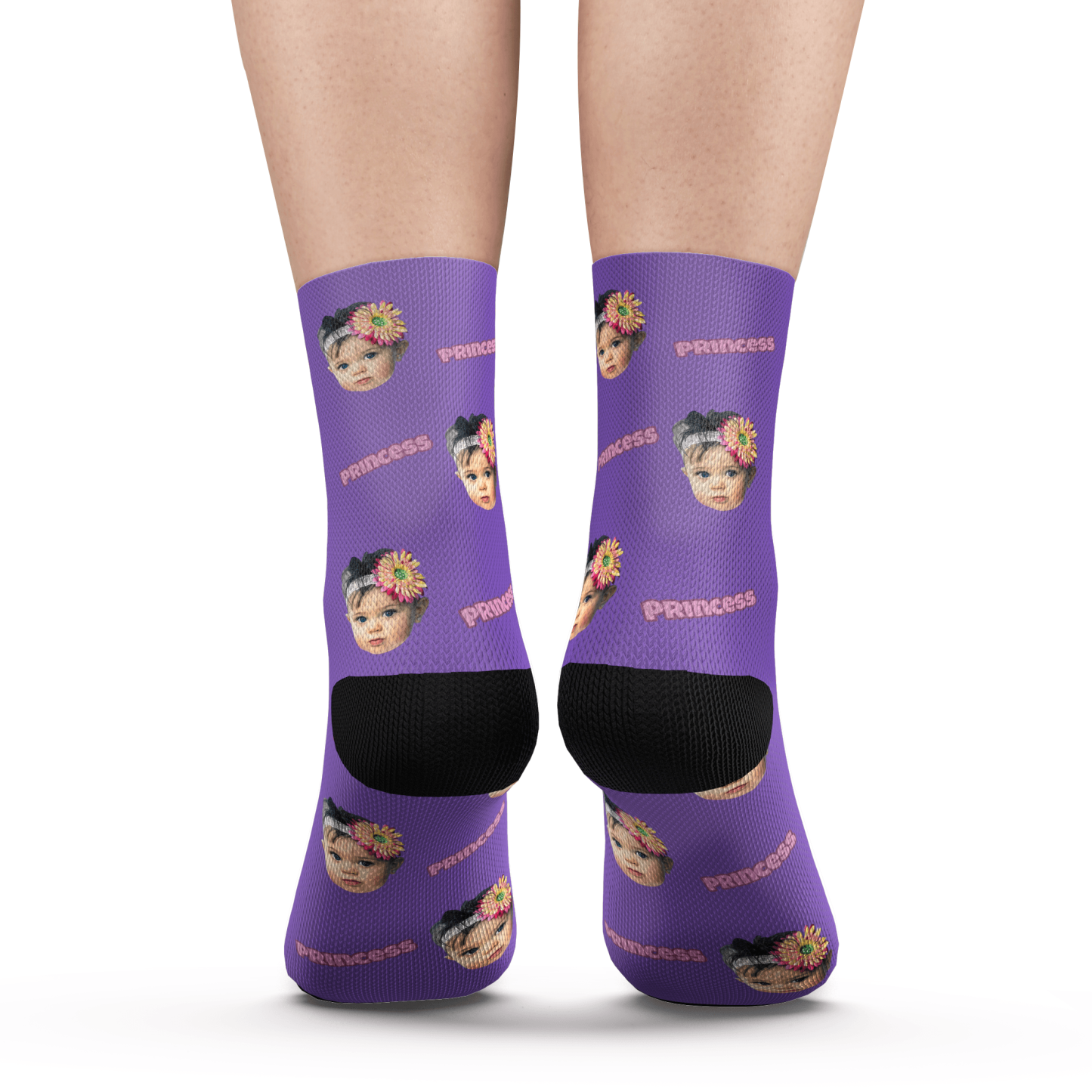 Chaussettes Photo Princesse Personnalisées - MaPhotocaleconFr
