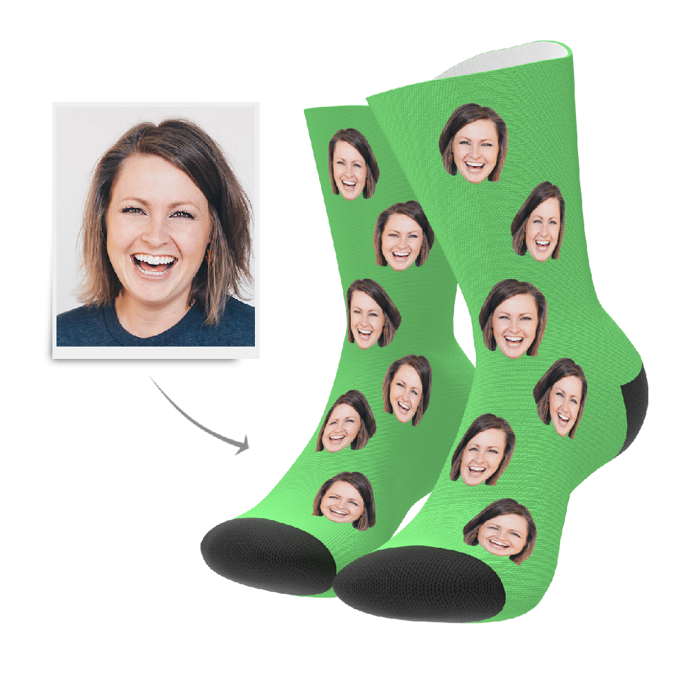 Chaussettes Personnalisées Avec Visage, Aperçu 3d, Cadeaux De Noël, Chaussettes Colorées - MaPhotocaleconFr