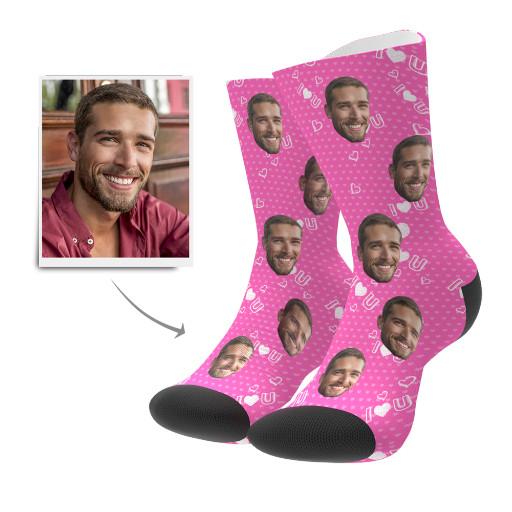 Chaussettes D'amour Personnalisées - MaPhotocaleconFr